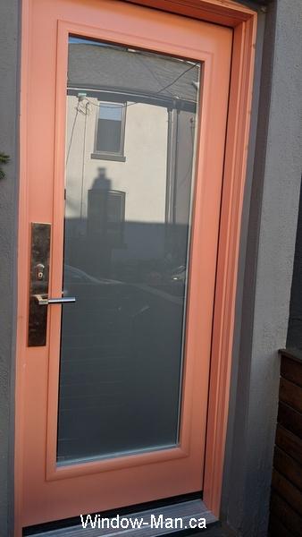 Peach door. Font door ideas. Modern door